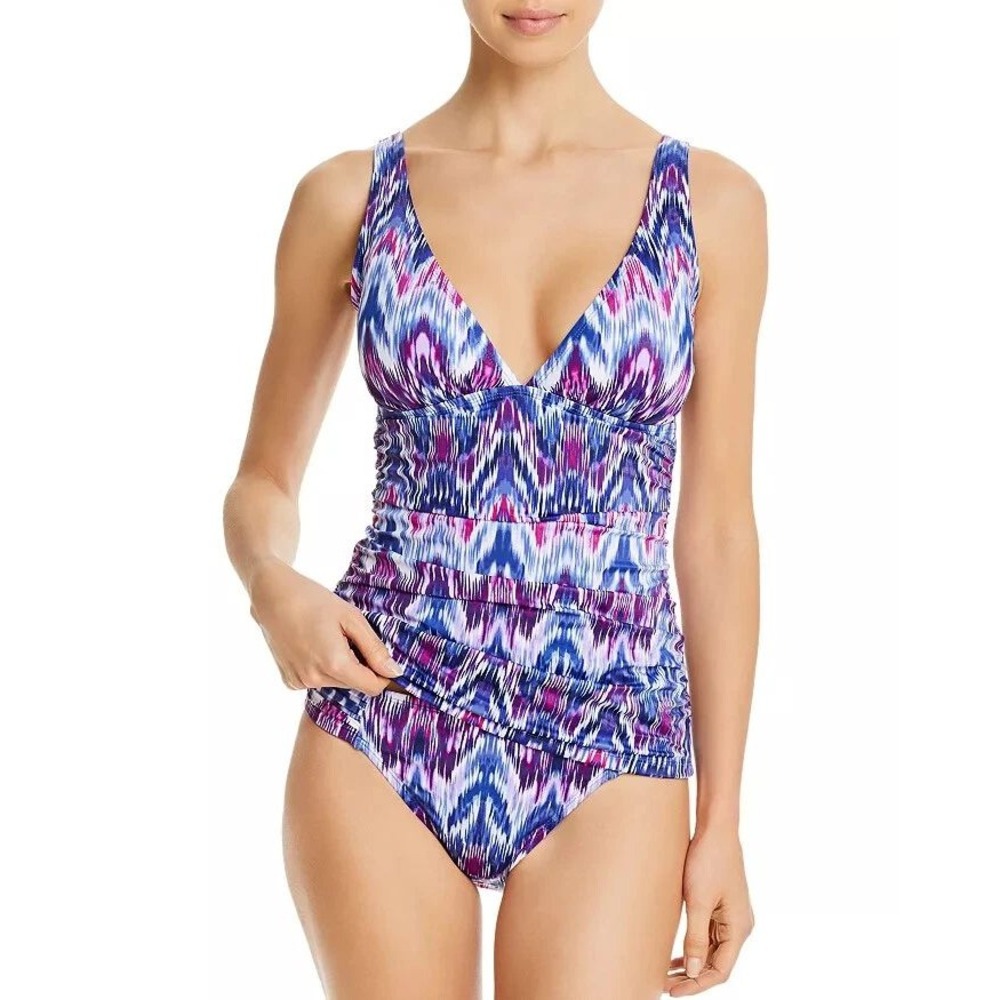 NWT Tommy Bahama Women's Ikat‎ Mirage Tankini Blue Purple L